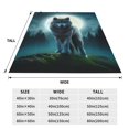 thumbnail image 3 of Balery Wolf Manta de Felpa Suave y Acogedora – Cobija de Franela Aterciopelada para Cama, Lavable y Cálida para Sofá, Mascotas, Transpirable-60"x50", 3 of 7