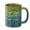 green and blue, variant on 12oz Glaze Ceramic Beer Cup - Coffee Mug Tea Cup with Handle for Office and Home Microwave and Dishwasher Safe - Birthday Gift (Blue and Orange)