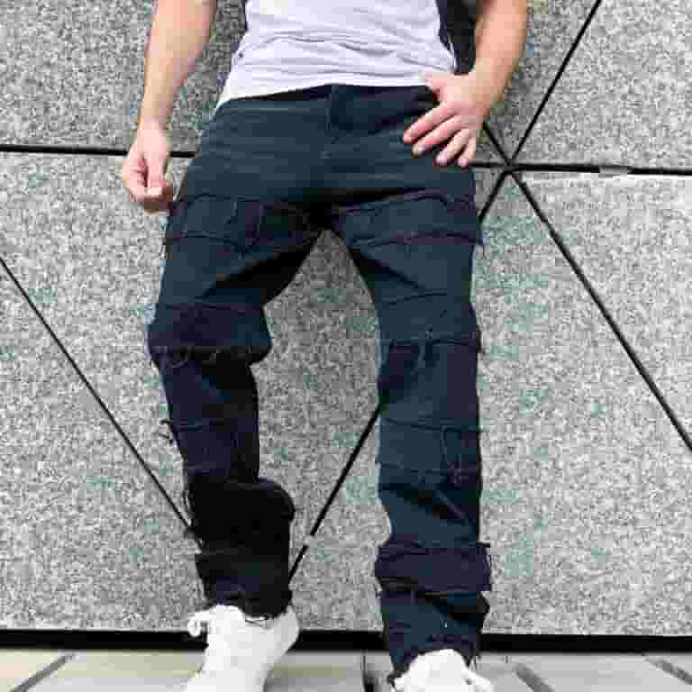 公式通販サイトセール Pants Cargo Joggers Men's Herrnalise Casual Cotton Denim Clothing