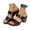 Black, variant on Womens Sandals Stacked Heel Open Toe Mules Slip on Clogs Casual Backless Shoes