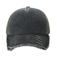 thumbnail image 2 of TOPTIE 5 Panel Baseball Cap Low Profile Vintage Washed Cotton Two Tone Sun Hat-Army Green, 2 of 6