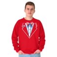 thumbnail image 4 of American Flag Tuxedo Funny July 4th Men Big & Tall Sweatshirt Brisco Brands 2X, 4 of 6
