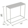 thumbnail image 4 of Safdie &amp; Co. Modern 31"L Console Table with Silver Metal Legs in White, 4 of 4