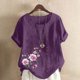 thumbnail image 2 of Camisetas de Manga Corta para Mujeres, Camiseta de Manga Corta Impresa Casual Hecha de 95% Poliéster 5% Spandex para Todas las Estaciones, Camisetas de Manga Corta para Mujeres, 2 of 3