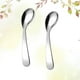thumbnail image 2 of 2 cucharas para bebé, cuchara de aprendizaje para comer, herramienta de alimentación infantil, cuchara de práctica, color plata, 2 of 7