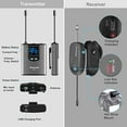 thumbnail image 3 of Wireless Headset Lavalier Microphone System -Alvoxcon Dual Wireless Lapel Mic Compatible with iPhone, DSLR Camera, PA Speaker, YouTube, Podcast, Video Recording, Conference, Vlog, Interview, 3 of 3