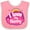 Pink and White, variant on Inktastic I Love My Nanny Grandchild Girls Baby Bib