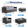 thumbnail image 4 of LazySunsets 8 Piece Outdoor Furniture Set, Rattan Wicker Outdoor Conversation Set Patio Furniture, Light Gray/Black, 4 of 9