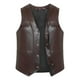 thumbnail image 2 of Chaleco utilitario de cuero sintético para hombre, ideal para exteriores, trabajo, fiestas, senderismo, padre SG, 2 of 9