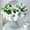 White, variant on Artificial Faux Plants Flowers Outdoor Spring Summer Decoration, Plastic Imitation Lily Realistic UV Resistant for Outside Home Planter Porch Patio Yard Decor