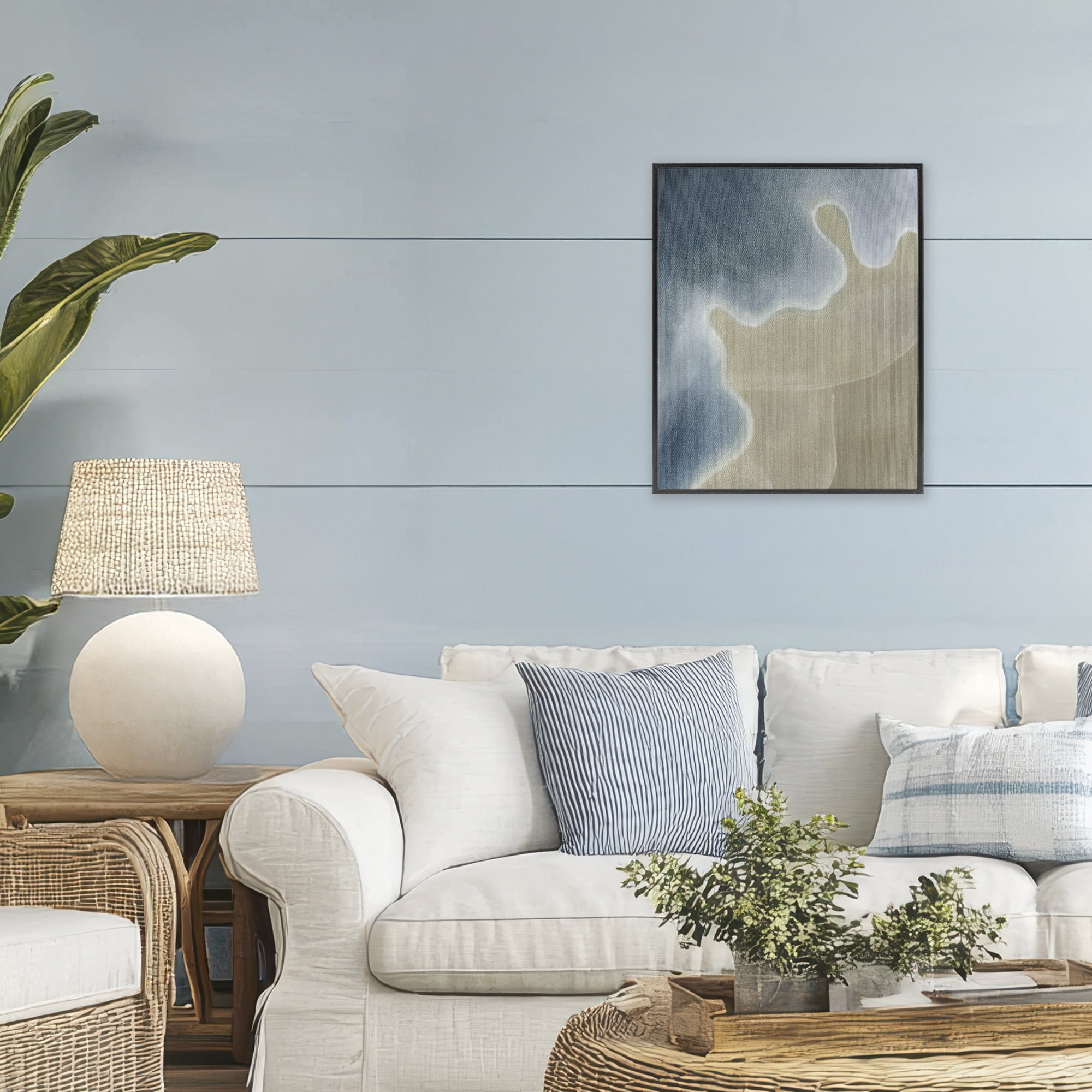 Stupell Industries Turning The Tides Abstract Black Framed Giclee Art, design by Grace Popp