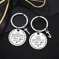 thumbnail image 2 of WQJNWEQ To My Daughter Message Keychain Stainless Steel Initial Last Name 26 Letter Family Inspirational Keychain Gift, 2 of 2