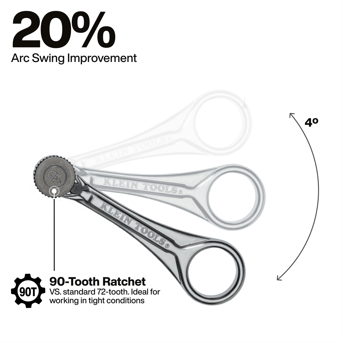 Klein Tools Slim-Profile Magnetic Mini Ratchet