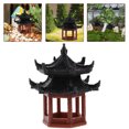 thumbnail image 1 of OULII Aquarium Landscape Ornament Hexagonal TwoLayer Design for Mini Garden Black Plastic 1Pcs, 1 of 7