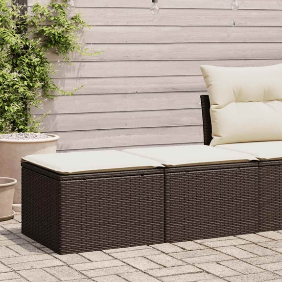 vidaXL Garden Sofa Set Brown