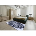 thumbnail image 5 of Ahgly Company Machine Washable Indoor Rectangle Transitional Night Blue Area Rugs, 5' x 7', 5 of 7