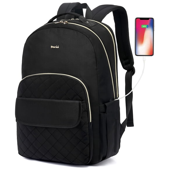 Mochila Breold portátil para mujer, viajes de negocios, 15.6 pulgadas