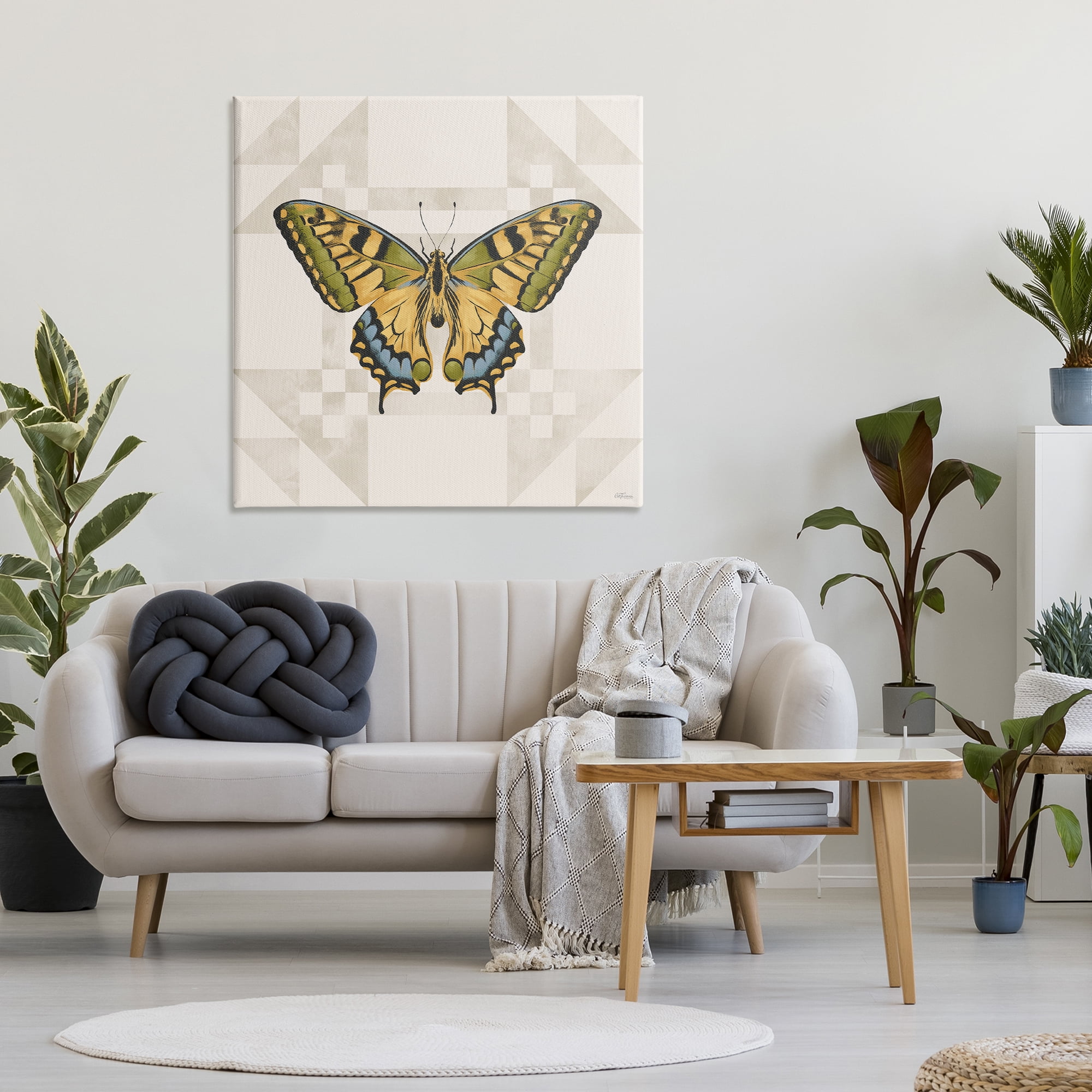 Stupell Industries Green Swallowtail Butterfly Canvas Wall Art, design by Cat Thurman Designs