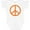 AA-White, variant on Funky Orange Peace Sign Boys or Girls Baby Bodysuit