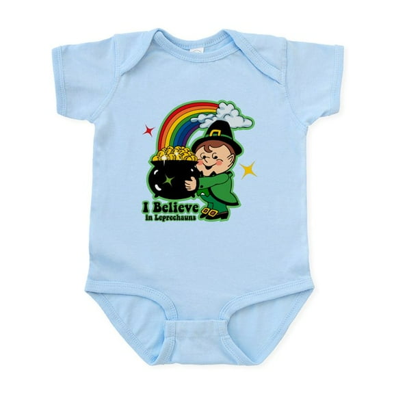 CafePress - Believe In Leprechauns Infant Bodysuit - Baby Light Bodysuit, Size Newborn - 24 Months
