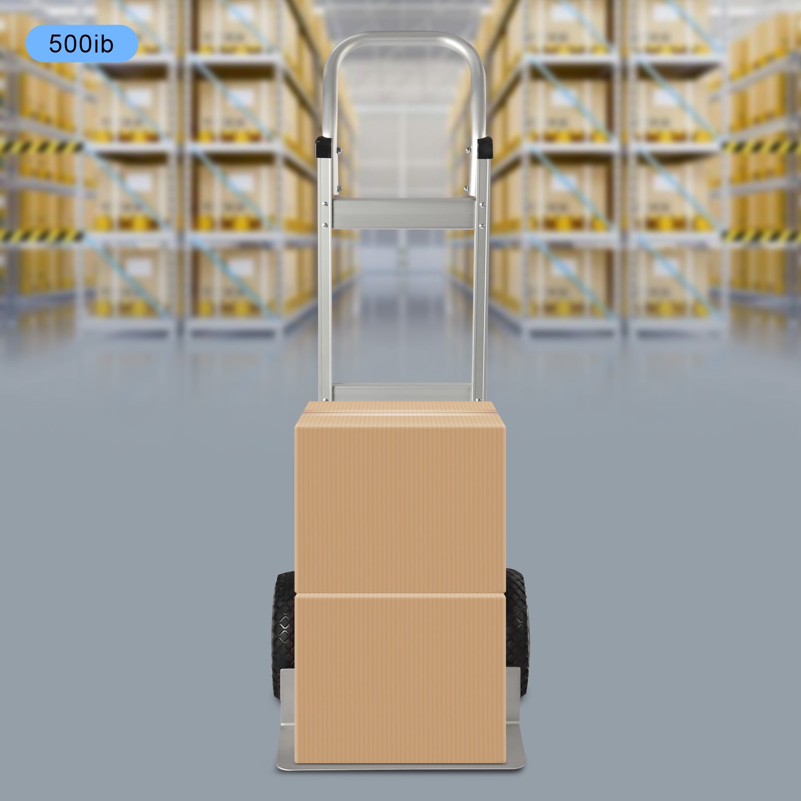YIYIBYUS Hand Truck Dolly Industrial Strength 500 Lbs Weight Capacity Heavy Duty Dolly for Moving with Wheels