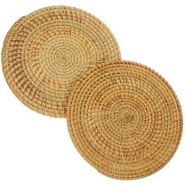 Hytrove 2Pcs Handmade Woven Placemat for Friends Gathering in Living .86X7.86X0.20in