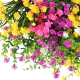 thumbnail image 5 of Artificial Flowers Outdoor, UV Resistant Faux Artificial Plants Shrubs Plastic Flower Bulk for Hanging Planter Porch Window Home Wedding Fall Summer Decor (Multi Color), 5 of 5