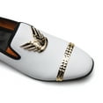 thumbnail image 2 of Men's Loafers | Fashion Classic | Wedding Dress Shoes for Men | Party Loafers, White-10, 10.5 US, 2 of 5