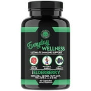 Everyday Wellness Vitamin C Zinc Elderberry Echinacea 12 in 1 Immune Support 60 capsule