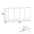 thumbnail image 7 of Xukmct Kitchen 4 Doors Wall Cabinet with 4 Inner Shelves, White, 7 of 7