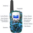 thumbnail image 2 of Walkie Talkies para niños de 3 km de largo alcance, radio portátil para niños, juguete para niños, larga distancia, 22 canales con linterna, para acampar al aire libre, senderismo, regalo, 2 of 7