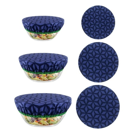 

Goxfaca Bowl Covers Set| Fabric Reusable Food Covers | 3 Reusable Cloth Bowl Covers Elastic Lids For Bread Proofing Leftover Storage 3 Sizes