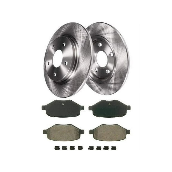Rear Brake Pad and Rotor Kit - Compatible with 2011 - 2019 Ford Explorer 2012 2013 2014 2015 2016 2017 2018