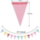thumbnail image 2 of Banderines triangulares coloridos para cumpleaños, decoraciones para fiestas de bodas hechas de lino de imitación, banderines reutilizables con distancia ajustable para baby showers, día de Pascua,, 2 of 6