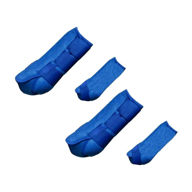 ZheElen 4x Cheval pour Bottes [Support de Jambe de Cheval Réutilisable Respirant pour Protection Couvre-Jambes Confortables S Bleu