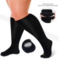 thumbnail image 2 of 3 Pairs Medical Sport Plus Size Compression Socks - 20-30mmhg Graduated Knee-High Support for Men & Women, Ideal for Soccer, Running, and Nurses, 2 of 6