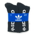 thumbnail image 3 of Adidas Men's Athletic Sport Moisture Wicking Cushioned Crew Socks 6 Pack, Black (Shoe Size 6-12), 3 of 3