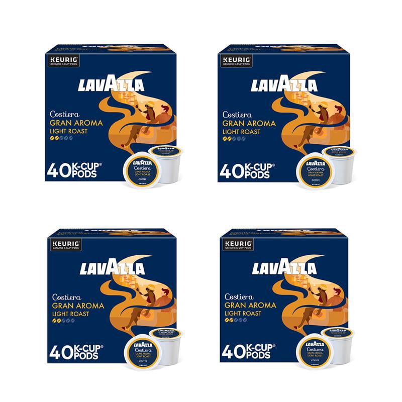 Lavazza Costiera Gran Aroma Keurig K-Cup® Pods, Light Roast, 100% Arabica (160 Pods)