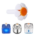 thumbnail image 3 of Cat Fountain Replacement Flower Nozzle Head for Dogs Round Cubic Stainless Steel Top Water Dispenser Yellow Orange yellow, 3 of 6
