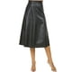 thumbnail image 1 of Falda midi vinipiel color Vino AMAD Casual para mujer talla M, 1 of 5