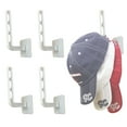 thumbnail image 3 of Perfect Curve Hat Holder Hook with Oval Cutouts, White, 4-Pack, 3 of 5