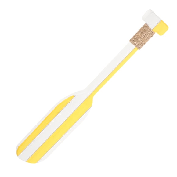 LIFKOME Wooden Oar Decor with Mediterranean Style for Coastal Home Nautical Wall Hanging in Yellow