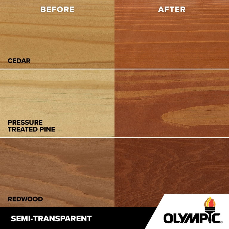 Olympic Maximum Redwood Semi-Transparent Exterior Wood Stain photo 7
