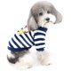 thumbnail image 1 of Suéteres de lana a rayas súper suaves para perros pequeños, abrigos de invierno para mascotas, gatos, cachorros, ropa cálida, disfraz de Navidad, sudadera chihuahua (azul M) BRI Rojo Verde, 1 of 5