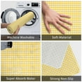 thumbnail image 3 of Rateoe Yellow Gingham Pattern Flannel Door Mat Indoor Outdoor Entrance, Waterproof All-Weather Doormat,Fade Resistant, Low Profile Entryway Mat 16x24in, 3 of 7