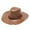 Khaki, variant on Adult Sun Solid Fashion Western Cowboy Hat Leather Windproof Hat Tan La Hat One Size