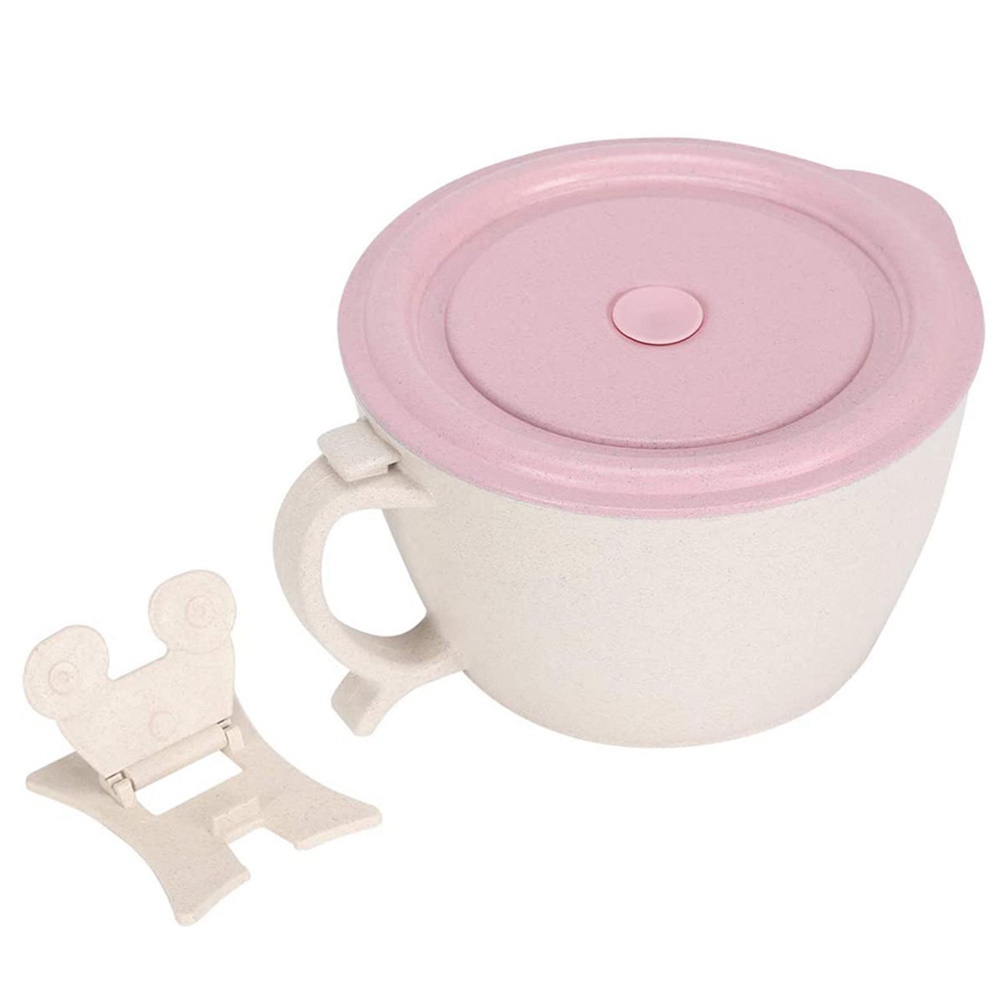 Noodle Bowl,Noodle Bowl with Lid,Wheat Straw Soup Mug with Phone  Holder,Microwave and Dishwasher Safe Pink,1 Pcs - Walmart.com