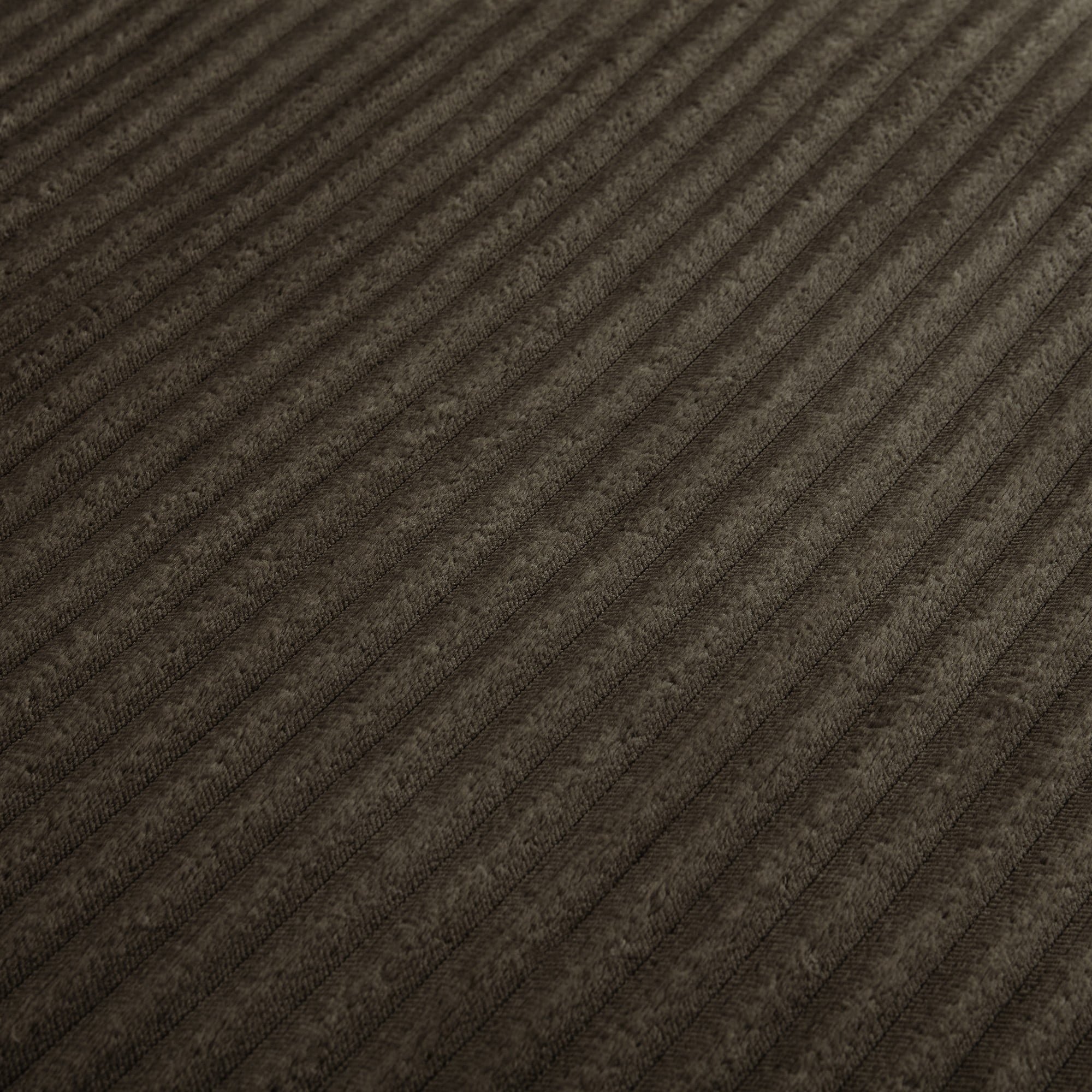 BSHTI 66.1" Corduroy Oversized Chaise Lounge Chair with Cup Holder, Side Pockets and Boneless Design for Living Room（Brown）