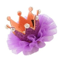 HONITANO 1Set Puppy Headdress for Cat and Dog Reusable Pet Crowns 3.5x3.5x2in