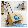 thumbnail image 3 of Stair Climber Hand Truck, Heavy-Duty Hand Truck Dolly 330 Lbs Capacity, Foldable Trolley Stair Climber Cart with 12.2" x 11.6" Nose Plate and 6 Wheels, 3 of 7